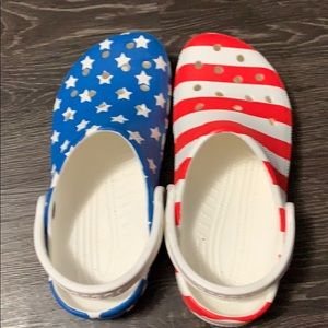 Women’s American flag crocs